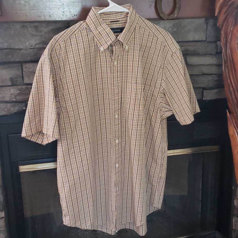 Nautica mens short sleeve button down